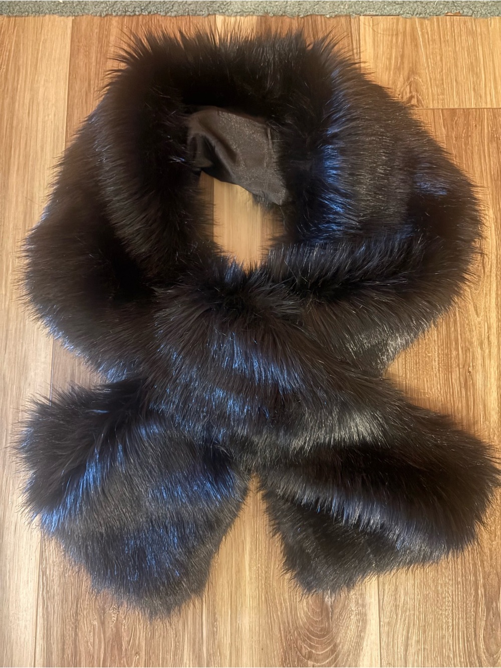 Luxurious Black Faux Fur Shrug- Women's Accessory